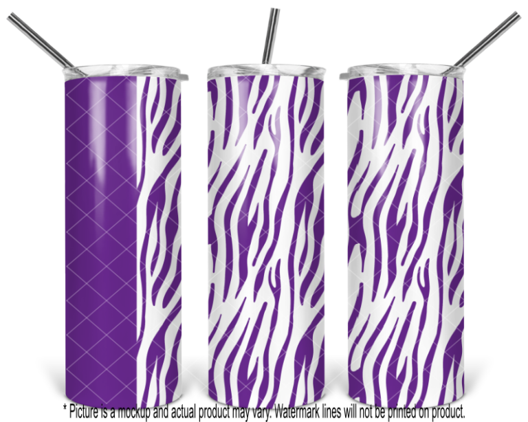 Zebra Print with Purple Stripe