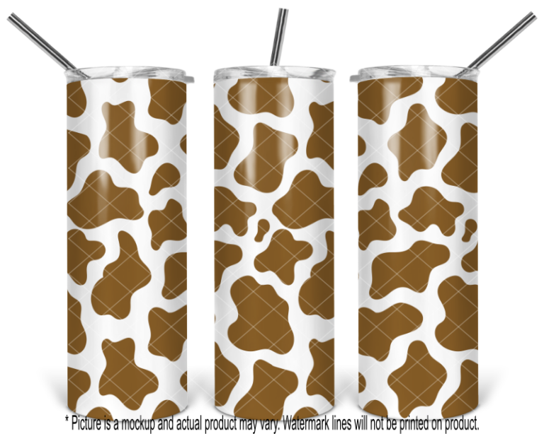 Light Brown and White Cow Print