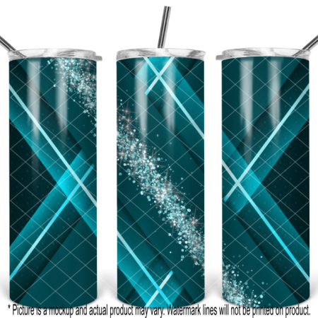 Teal Modern Design with Glitter