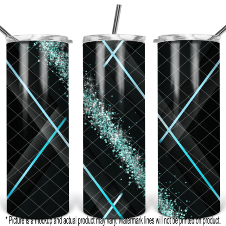 Black and Teal Modern Design with Glitter