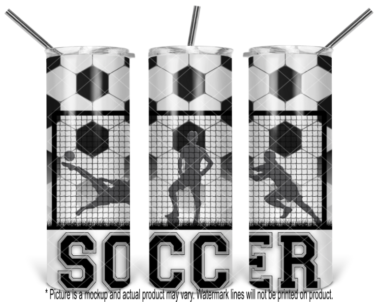 Soccer Ball, Goal and Male Players