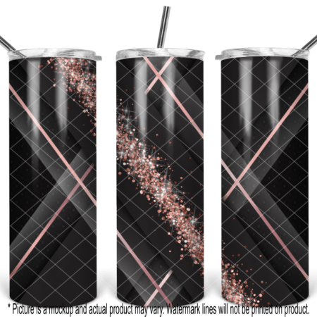 Black and Pink Modern Design with Glitter