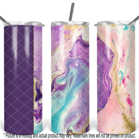 Mermaid Marble with Glitter Swirl - Blank