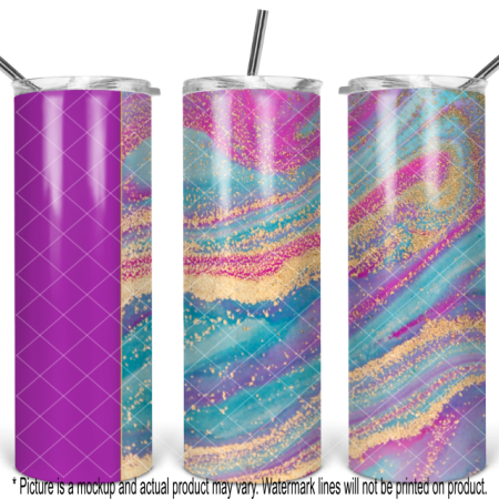 Simply Fabulous Marble with Glitter Swirl - Blank