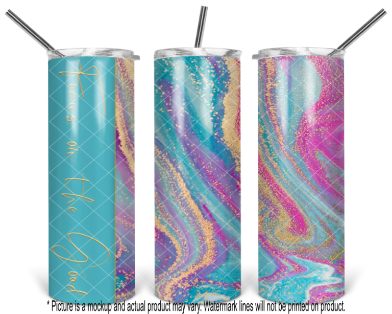 Focus On The Good - Fantasy Marble with Glitter Swirl