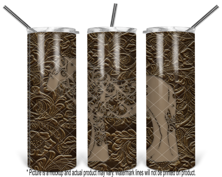 Gypsy Vanner Horse - Tooled Leather Wrap - Image 9