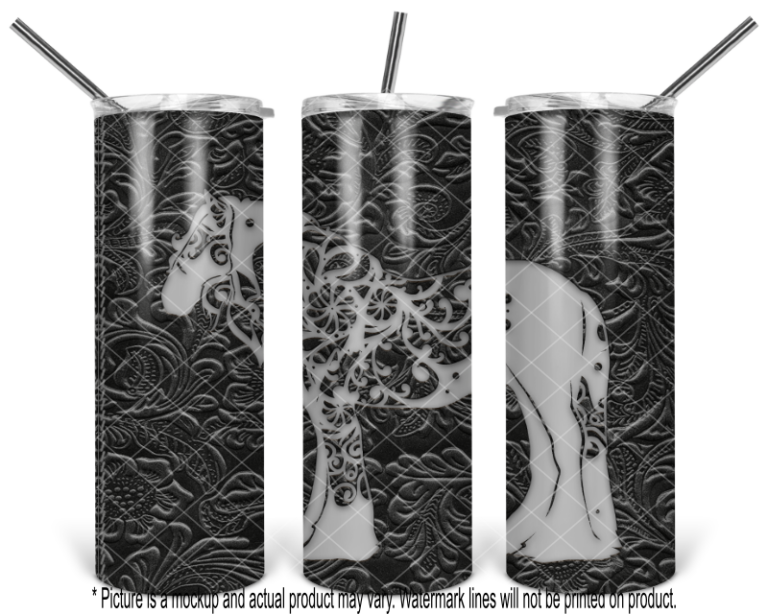 Gypsy Vanner Horse - Tooled Leather Wrap - Image 7