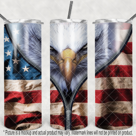 American Flag Eagle - Zipper