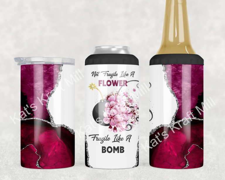 Fragile Like a Bomb - 4 in 1 Can Cooler / Tumbler